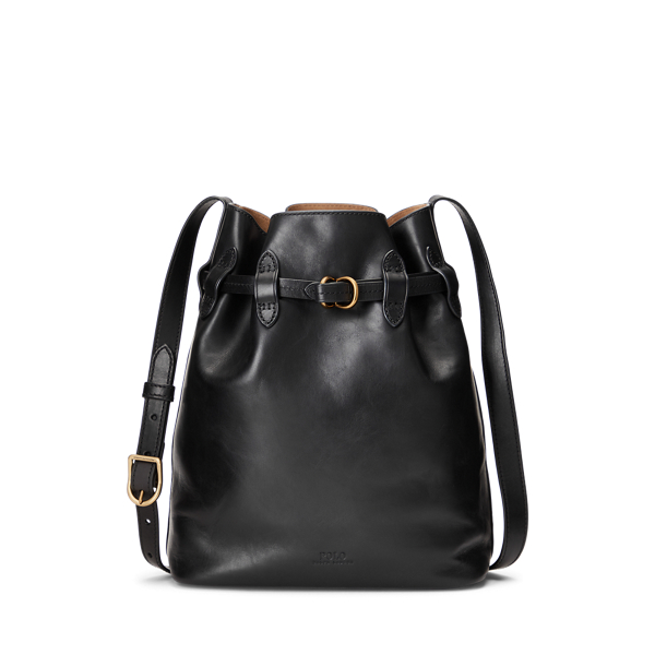 Large black bucket bag sale