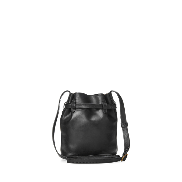 Black Bellport Leather Small Bucket Bag Polo Ralph Lauren 4