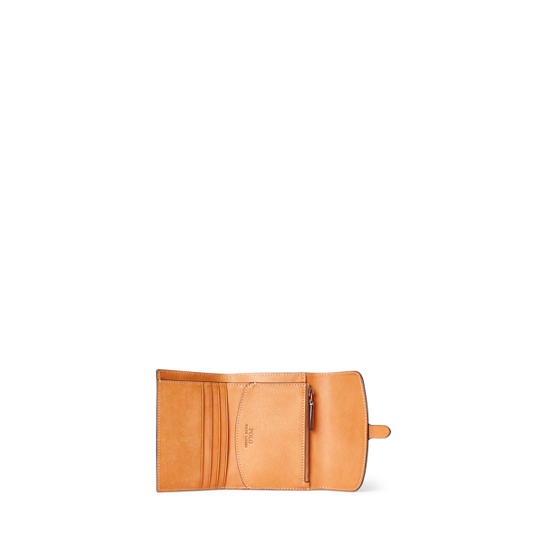 Natural Vachetta Leather Compact Wallet Polo Ralph Lauren 3