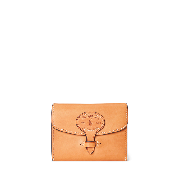 Vachetta Leather Compact Wallet Polo Ralph Lauren 1