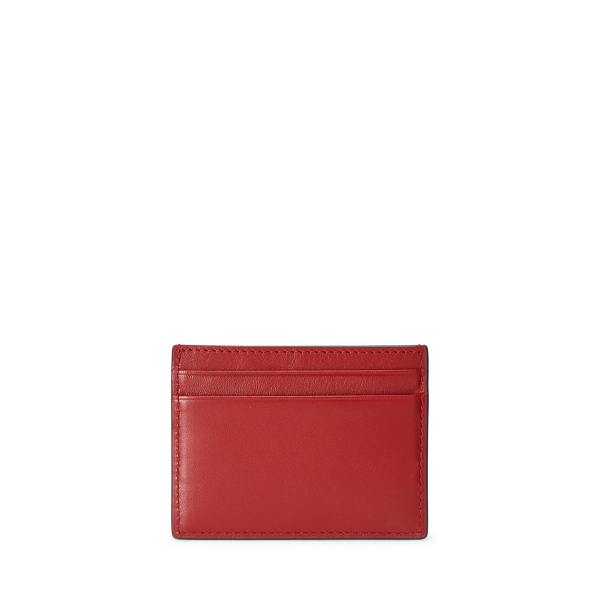 Scarlet Polo Bear Leather Card Case Polo Ralph Lauren 2