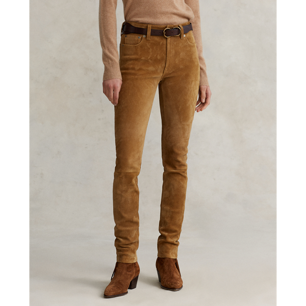 Suede Stretch Pant Polo Ralph Lauren em Montana Khaki 4
