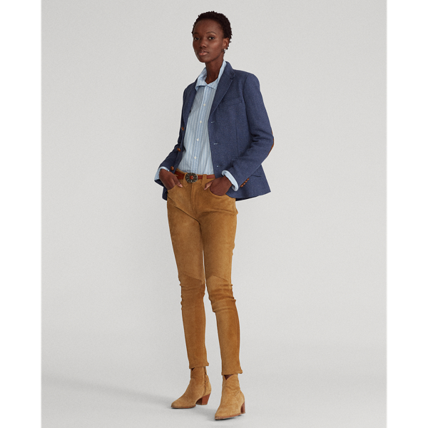 Indigo Tweed Linen-Blend Blazer Polo Ralph Lauren 4