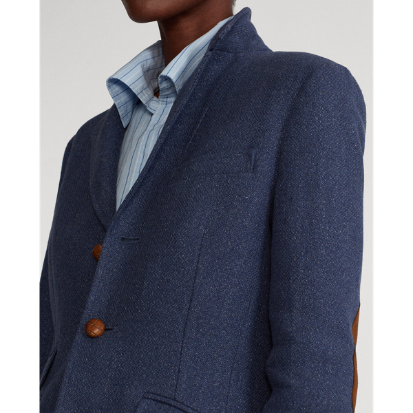 Indigo Tweed Linen-Blend Blazer Polo Ralph Lauren 6