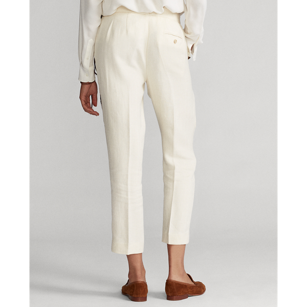 Deckwash White Linen-Blend Straight Trouser Polo Ralph Lauren 5