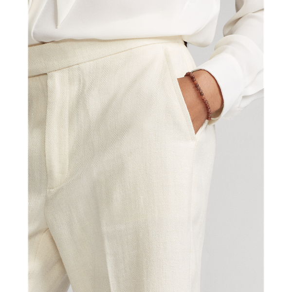 Deckwash White Linen-Blend Straight Trouser Polo Ralph Lauren 6