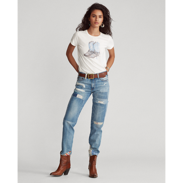 Nevis Cowboy Boot Cotton Tee Polo Ralph Lauren 3