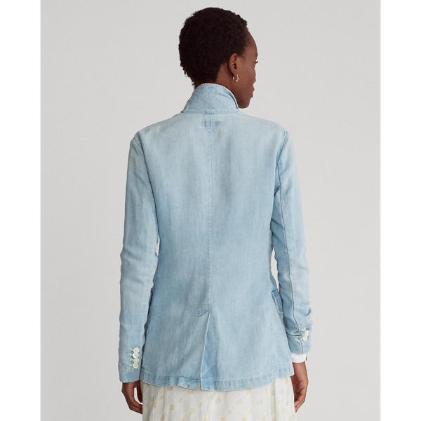 Light Indigo Cotton-Blend Blazer Polo Ralph Lauren 6