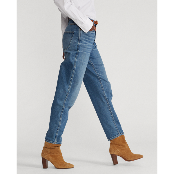 Medium Indigo High-Rise Tapered Fit Jean Polo Ralph Lauren 5