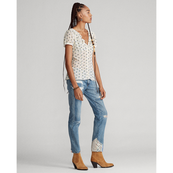 Prairie Floral Floral Crepe Blouse Polo Ralph Lauren 4