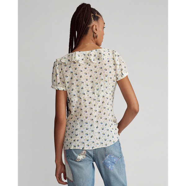 Prairie Floral Floral Crepe Blouse Polo Ralph Lauren 5
