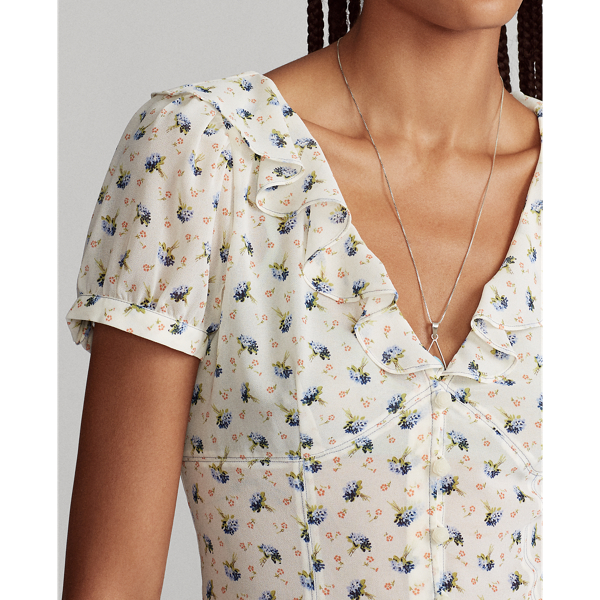 Prairie Floral Floral Crepe Blouse Polo Ralph Lauren 6