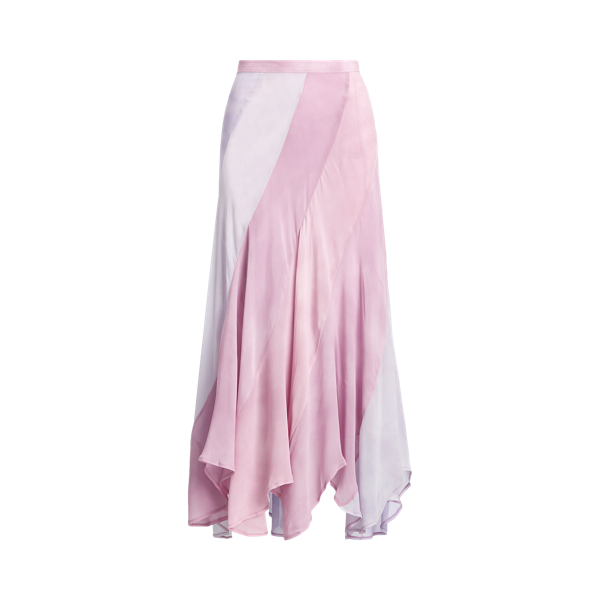 Pastel Multi Tie-Dye Silk Skirt Polo Ralph Lauren 2