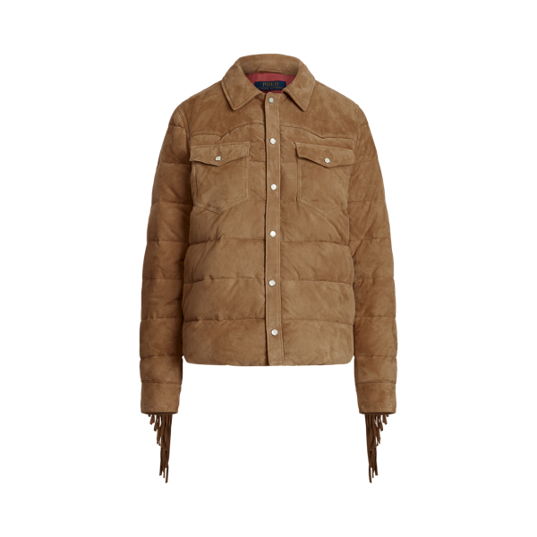Dark Beige Fringe Suede Jacket Polo Ralph Lauren 2