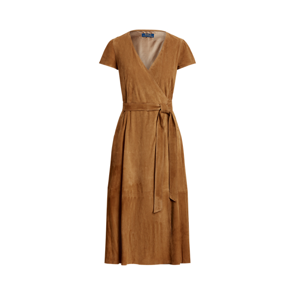 Montana Khaki Suede Wrap Dress Polo Ralph Lauren 2