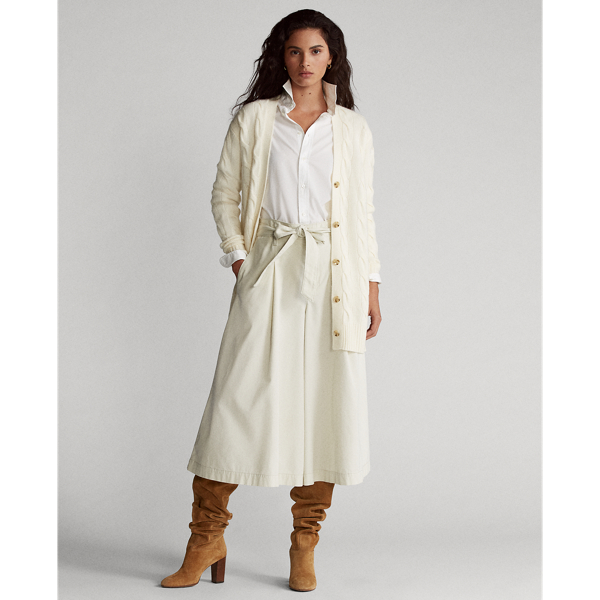 Cream Cable-Knit Cashmere Cardigan Polo Ralph Lauren 4