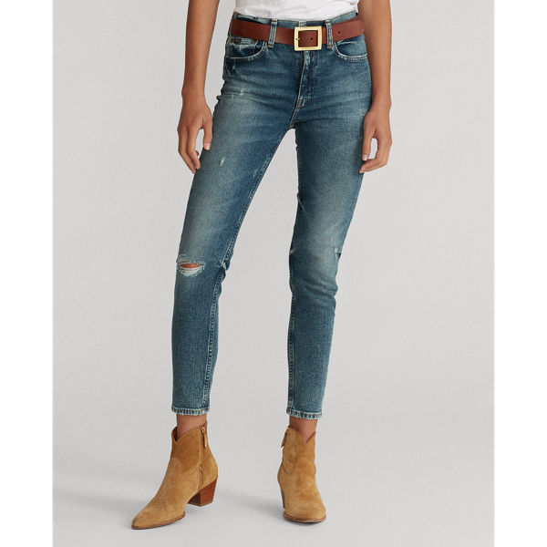 Tompkins High-Rise Skinny Jean Polo Ralph Lauren em Medium Indigo 4
