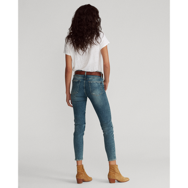 Tompkins High-Rise Skinny Jean Polo Ralph Lauren em Medium Indigo 6
