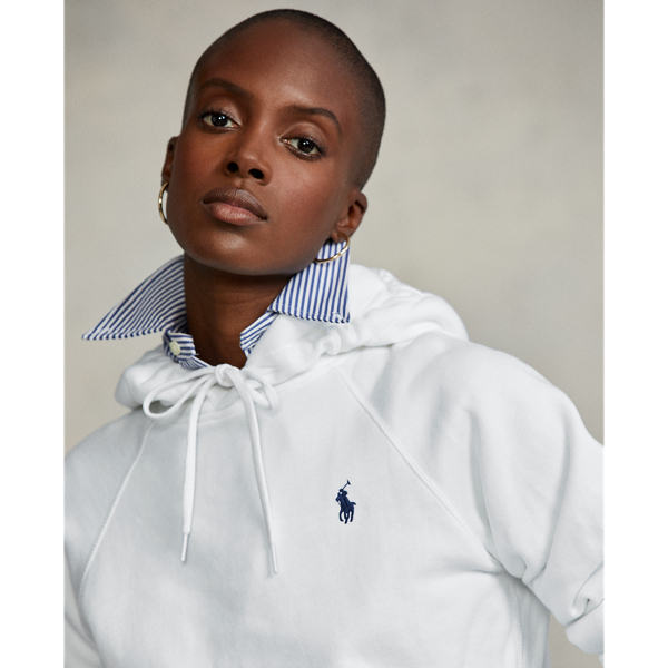 Ralph lauren hoodie white best sale