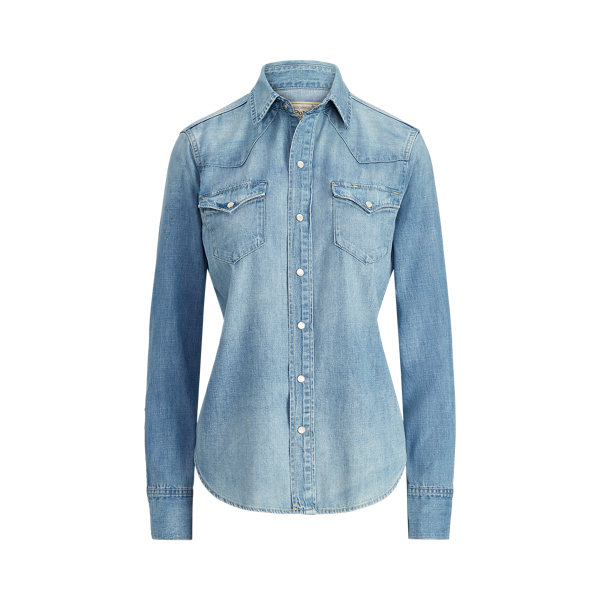 Straight Fit Denim Western Shirt Polo Ralph Lauren 1
