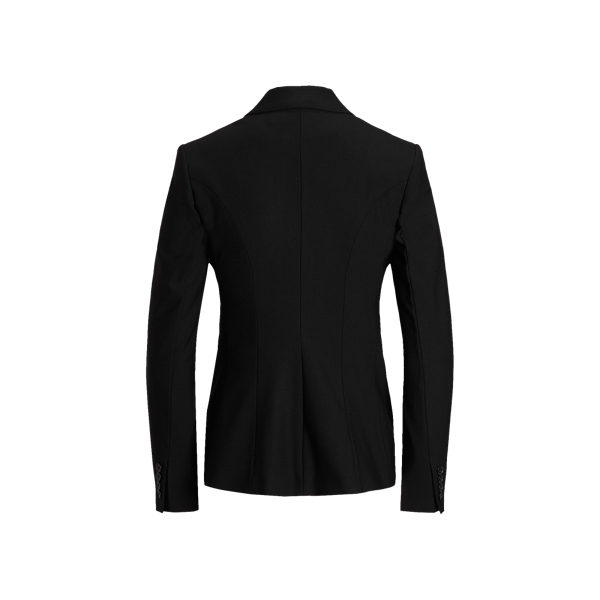 Black Stretch Wool One-Button Blazer Polo Ralph Lauren 6