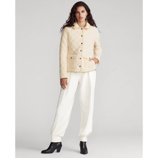 Cream Cotton-Blend Barn Jacket Polo Ralph Lauren 4