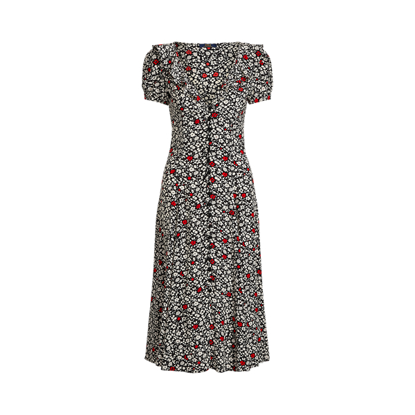Floral Crepe Dress Polo Ralph Lauren 1