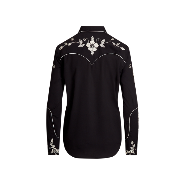 Black Embroidered Western Shirt Polo Ralph Lauren 6