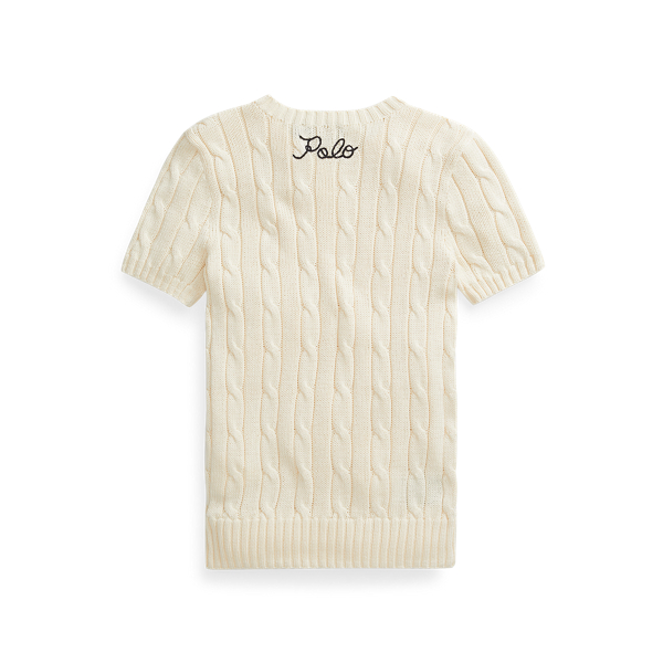 Cream Cable Short-Sleeve Jumper Polo Ralph Lauren 7