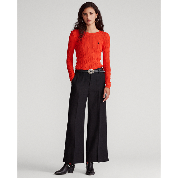 Petal Rose Cable-Knit Cotton Jumper Polo Ralph Lauren 3