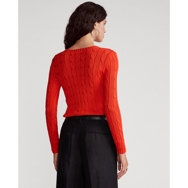 Petal Rose Cable-Knit Cotton Jumper Polo Ralph Lauren 4