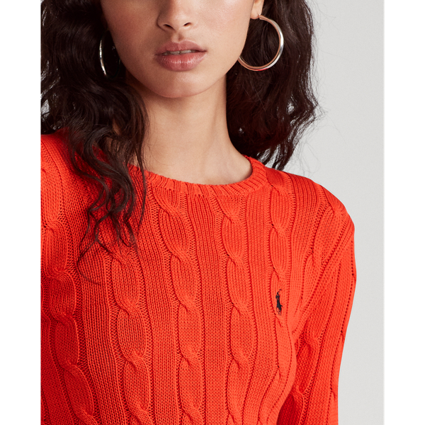 Petal Rose Cable-Knit Cotton Jumper Polo Ralph Lauren 5