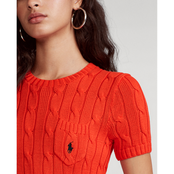 Petal Rose Cable Short-Sleeve Jumper Polo Ralph Lauren 5