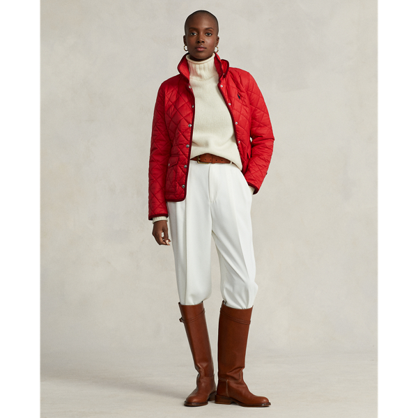 Injection Red Cropped Barn Jacket Polo Ralph Lauren 4