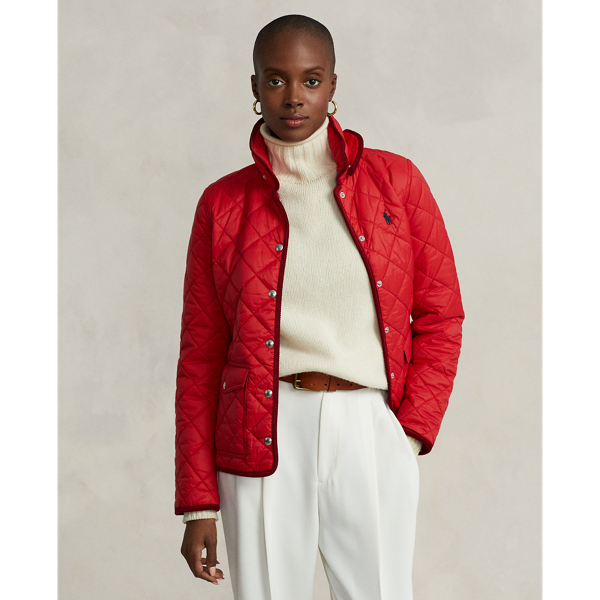 Injection Red Cropped Barn Jacket Polo Ralph Lauren 1