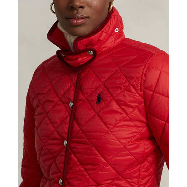 Injection Red Cropped Barn Jacket Polo Ralph Lauren 6