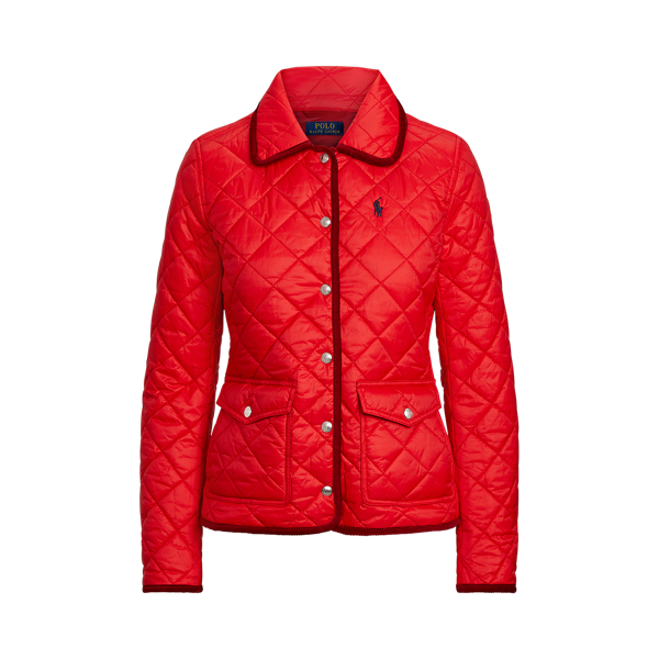 Injection Red Cropped Barn Jacket Polo Ralph Lauren 2