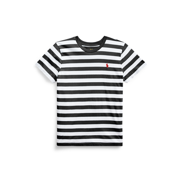 White/ Polo Black Striped Cotton Jersey Tee Polo Ralph Lauren 2