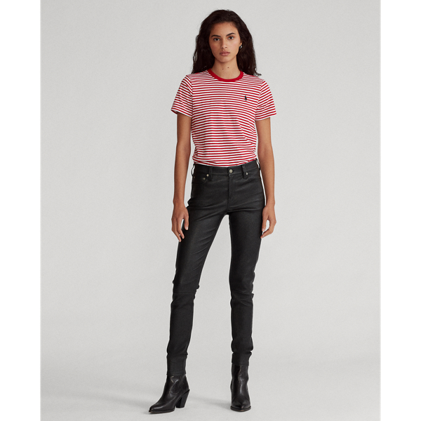 Ralph Red/White Striped Cotton Jersey Tee Polo Ralph Lauren 4