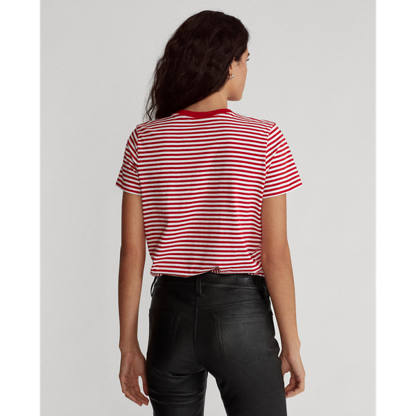 Ralph Red/White Striped Cotton Jersey Tee Polo Ralph Lauren 5