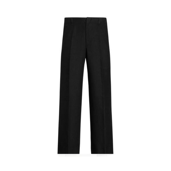 Black Linen Wide-Leg Trouser Polo Ralph Lauren 2