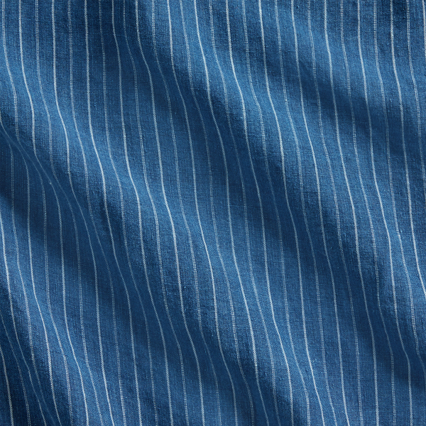 Indigo Stripe Classic Fit Indigo Linen Shirt Polo Ralph Lauren 6