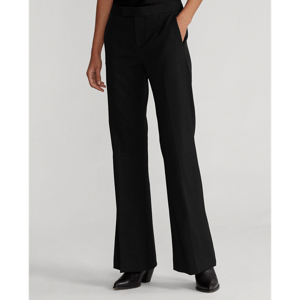 Black Wool Flare Trousers Polo Ralph Lauren 4