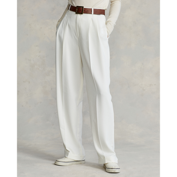 Satinhose mit weitem Bein Polo Ralph Lauren in Clubhouse-Creme 4