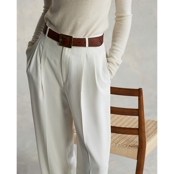 Satinhose mit weitem Bein Polo Ralph Lauren in Clubhouse-Creme 7