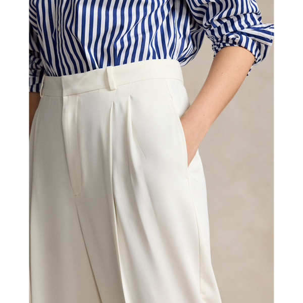 Satinhose mit weitem Bein Polo Ralph Lauren in Clubhouse-Creme 10