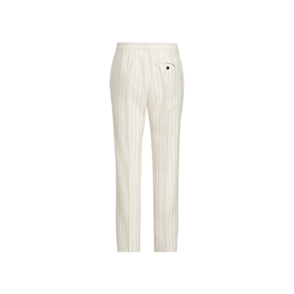 Cream/Black Pinstripe Striped Cotton-Blend Trousers Polo Ralph Lauren 7