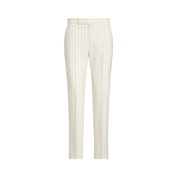 Cream/Black Pinstripe Striped Cotton-Blend Trousers Polo Ralph Lauren 2