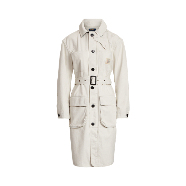 Parchment Cream Cotton Canvas Trench Coat Polo Ralph Lauren 2