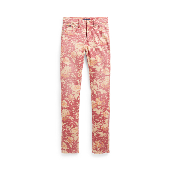 Skinny-Jeans Tompkins Polo Ralph Lauren in Rot/Neutral mit Blumen 2